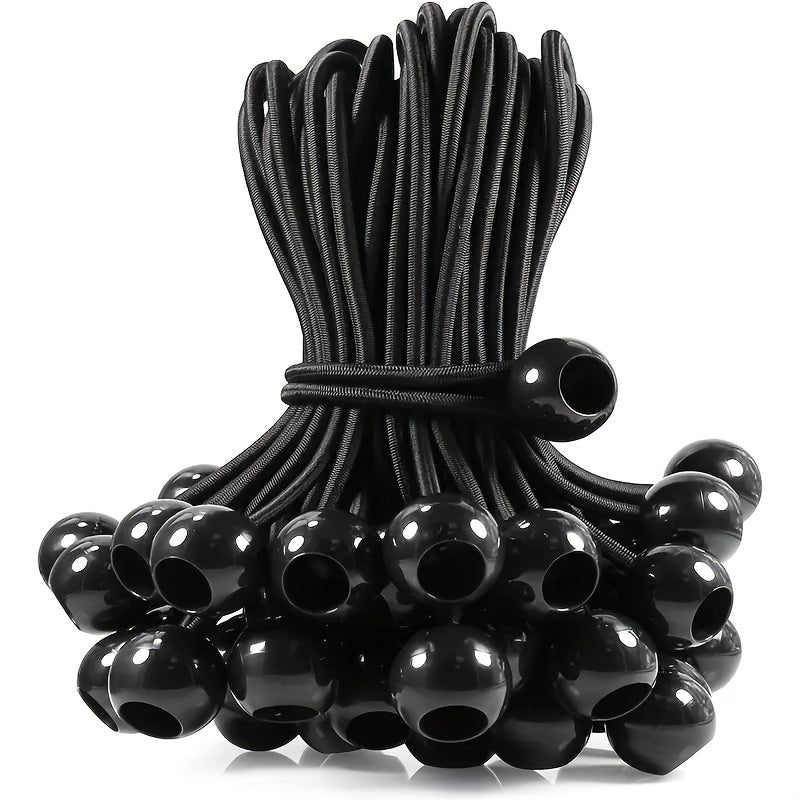 50pcs Ball Bungee Cords Tarp Canopy Bungee Balls Heavy Duty Tie Down Cord