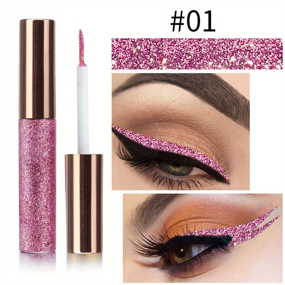 16 Colors Sparkling Diamond Eyeliner Pen High Saturation Eye Makeup Tool