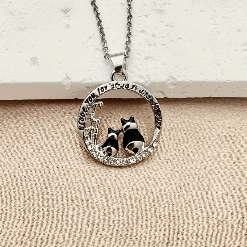 Cartoon Panda Pendant Necklace for Girls