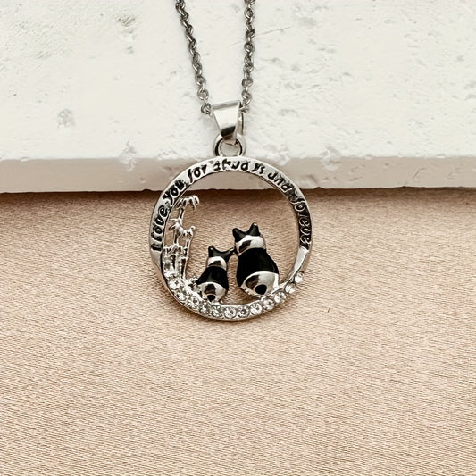 Cartoon Panda Pendant Necklace for Girls