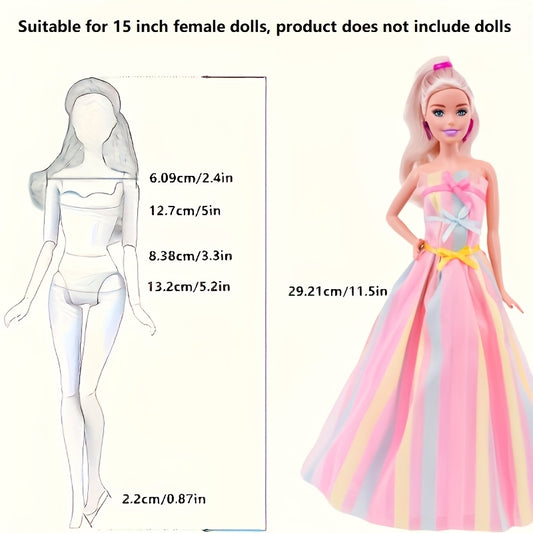 15pcs Fairy Tale Princess Doll Clothing Set for 11.5" Dolls