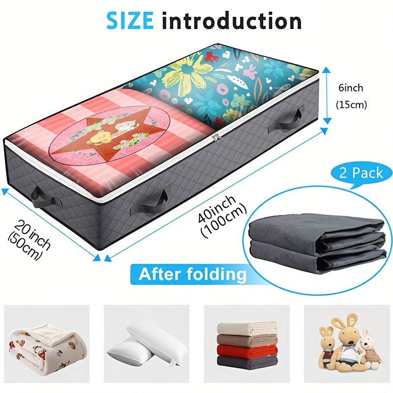 Portable Reinforced Bed Storage Bag Quilt Clothes Dust-proof Bag