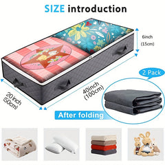 Portable Reinforced Bed Storage Bag Quilt Clothes Dust-proof Bag