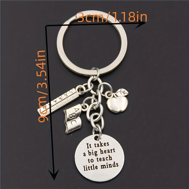 Teacher's Gift Keychain Big Heart To Teach Little Minds Key Ring