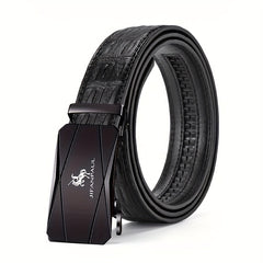 Men's PU Leather Business Casual Belt Automatic Buckle Belt
