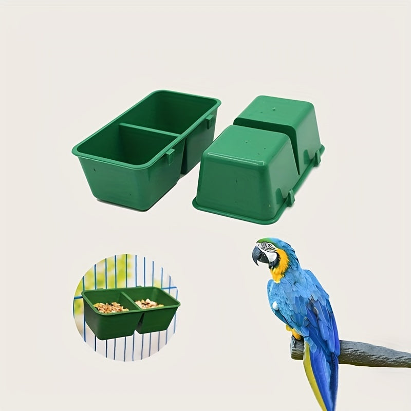 2pcs Bird Food Boxes Rabbit And Bird Trough Pet Bird Supplies