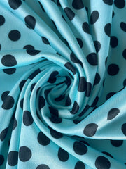  Polka Dot V-Neck Dress With Belt