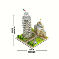 2000pcs 3D Puzzle Leaning Tower of Pisa Display Toy