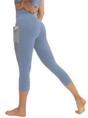 Women's Solid Sports Leggings High Waist Tummy Control for Running Yoga