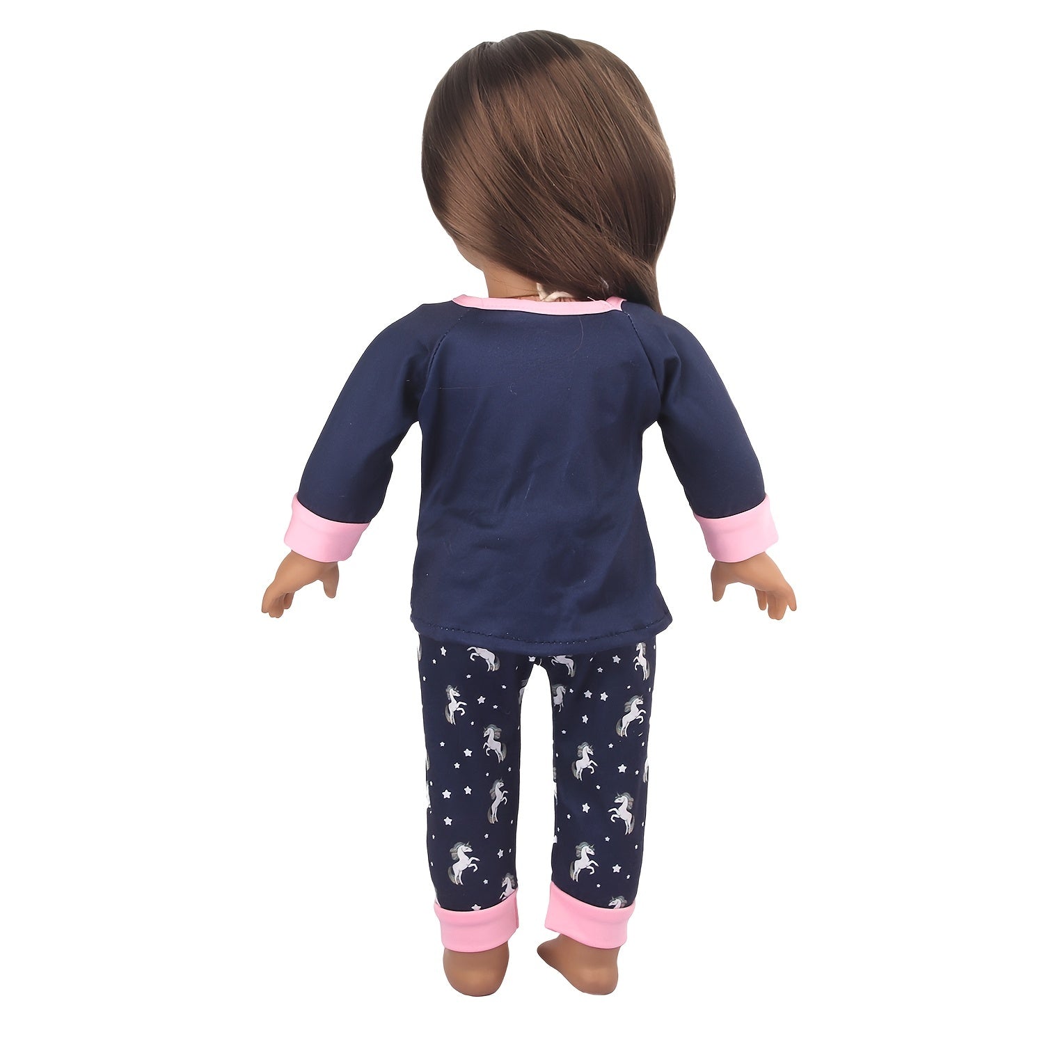 Cartoon Unicorn Cat Shark Giraffe Pajama Clothes Set for 18" Doll
