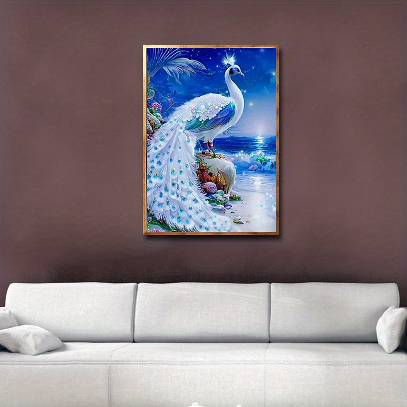5D Peacock Diamond Painting Kit for Adults DIY Full Drill Craft