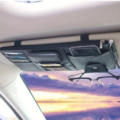 Car Sun Visor Organizer Pocket Sunglasses Holder