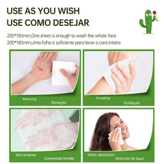5 Packs Disposable Cotton Face Towel - Soft Cleansing Paper for Men and Women