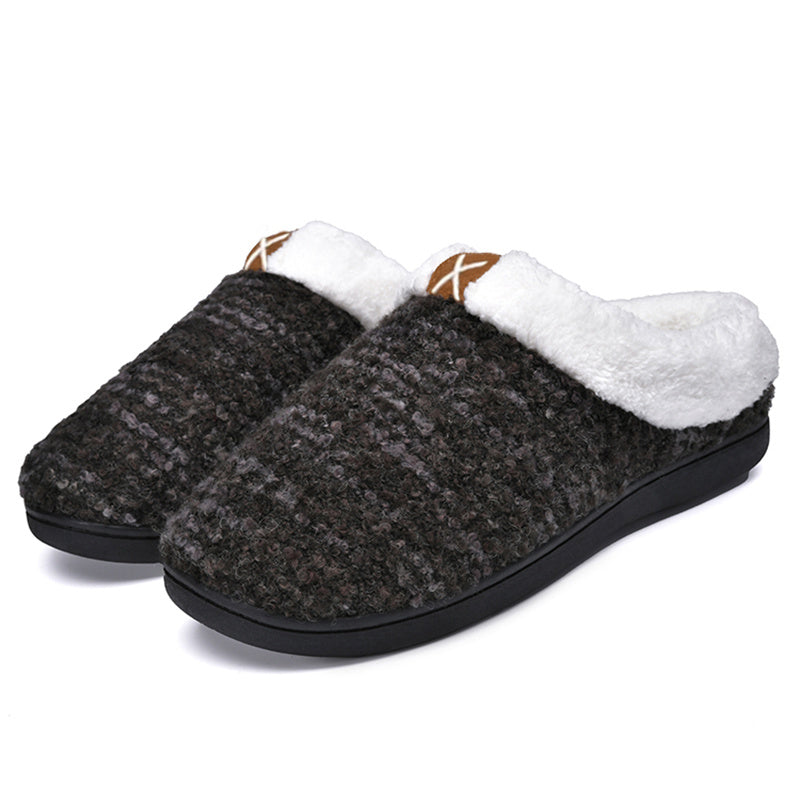 Men's Memory Foam Fleece Cozy Slippers - Winter Gift