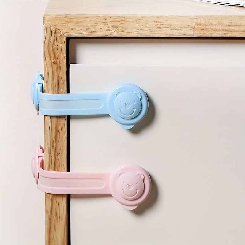 Baby Anti-pinch Hand Drawer Lock Child Safety Bear Head Lock