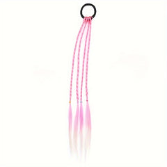 6pcs Fantasy Hair Extensions Set Braids Ponytail with Elastics
