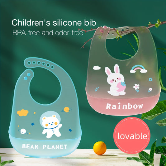 Baby Ultra Soft Silicone Feeding Bib Waterproof Bib