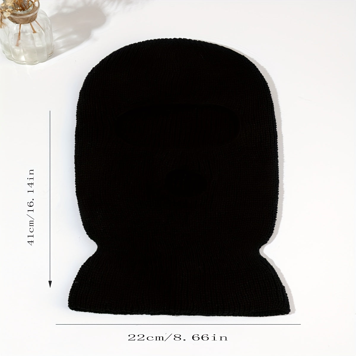Unisex Thermal 2 Hole Knitted Mask Full Face Covering Outdoor Sports