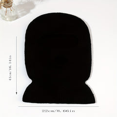 Unisex Thermal 2 Hole Knitted Mask Full Face Covering Outdoor Sports