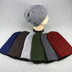 Striped Pullover Hat Men's Women's Warm Woolen Hat Knitted Hat