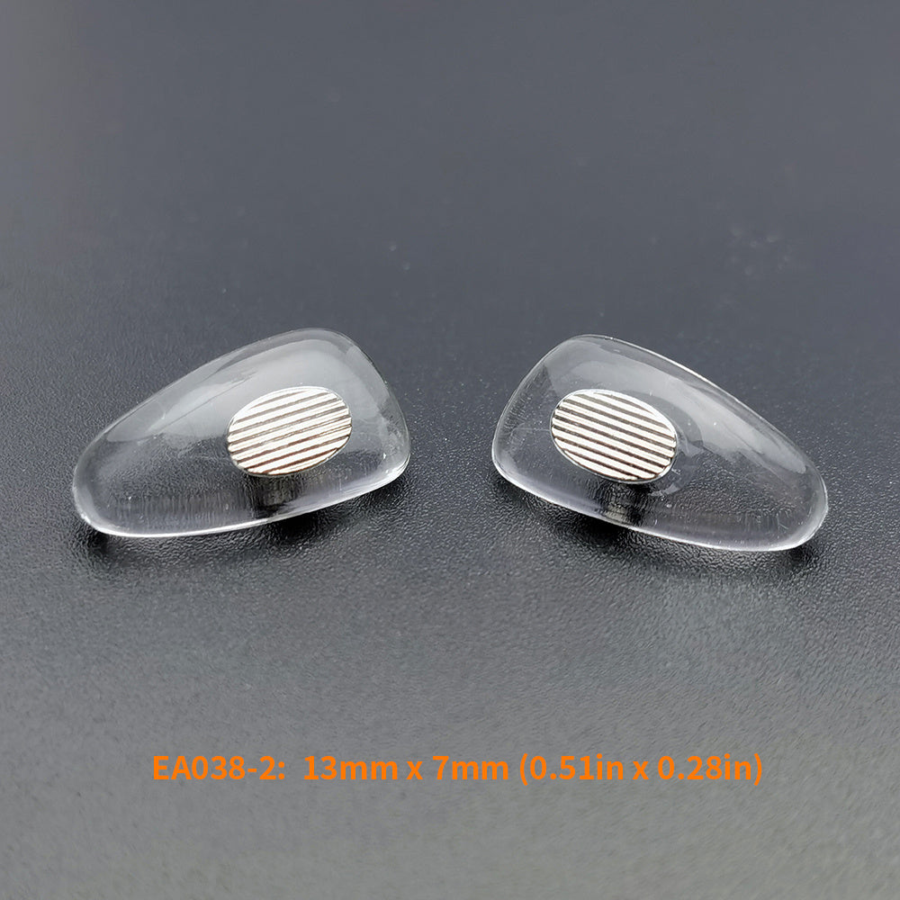 5 Pairs Metal Sunglasses Nose Pads Curved Silicone Glasses Nose Pads