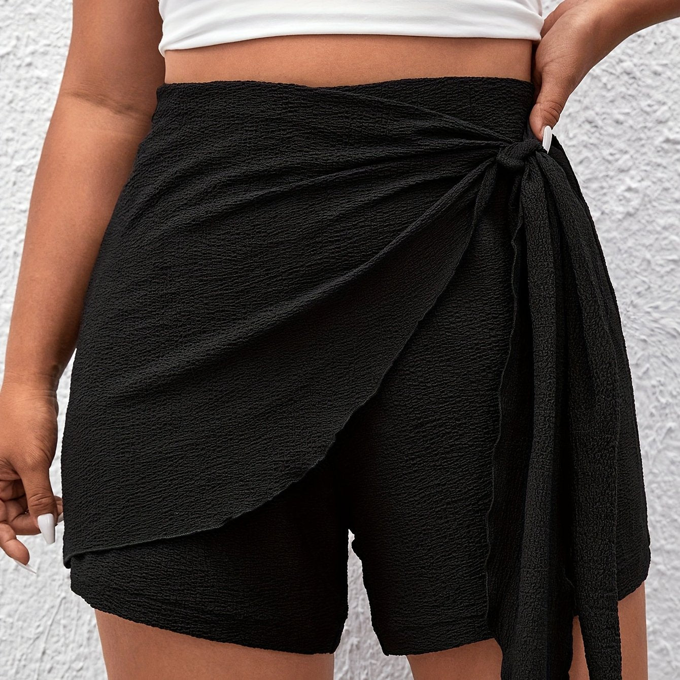  Wide Leg Wrap Casual Shorts