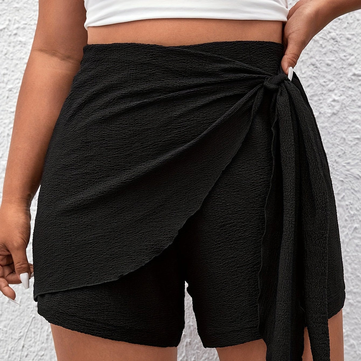  Wide Leg Wrap Casual Shorts