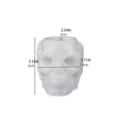 Large Halloween Skull Storage Box Resin Mold for Epoxy Resin