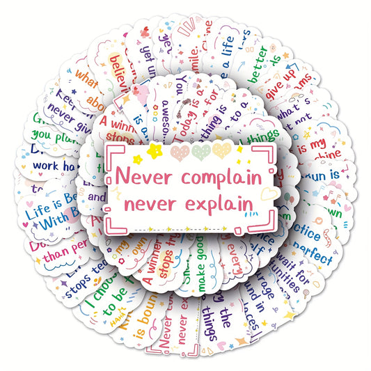 Inspirational Encouragement Stickers for Various Uses - 50pcs