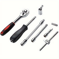 46pc 1/4" Drive Socket Ratchet Wrench Set for Auto Repair Household