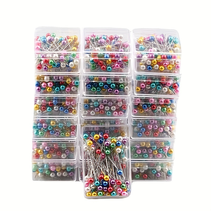 Boxed Pearlescent Positioning Needle 100 Pins