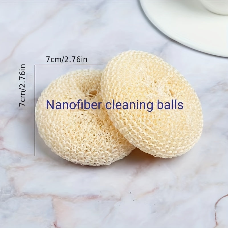 Nanofiber Cleaning Balls Spherical Durable for Kitchen Dishwashing