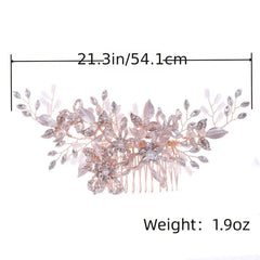 Blush Champagne Bridal Headpiece Hair Comb Hairpiece Wedding Clip