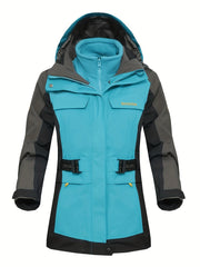 Women's 3-in-1 Winter Ski Jacket Thermal Hooded Windproof Sports Coat