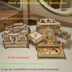 3D Wooden Puzzle Jewelry Box DIY Creative Development Thinking Gift