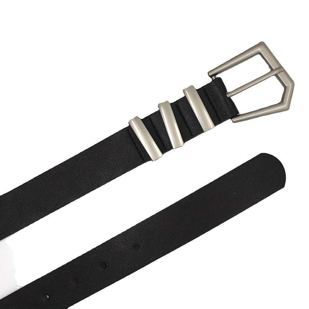 Fashionable Wind Trapezoidal Metal Waistband with Pin Buckle