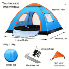 Quick Opening Waterproof Tent For Camping Beach Easy to Set Up Portable