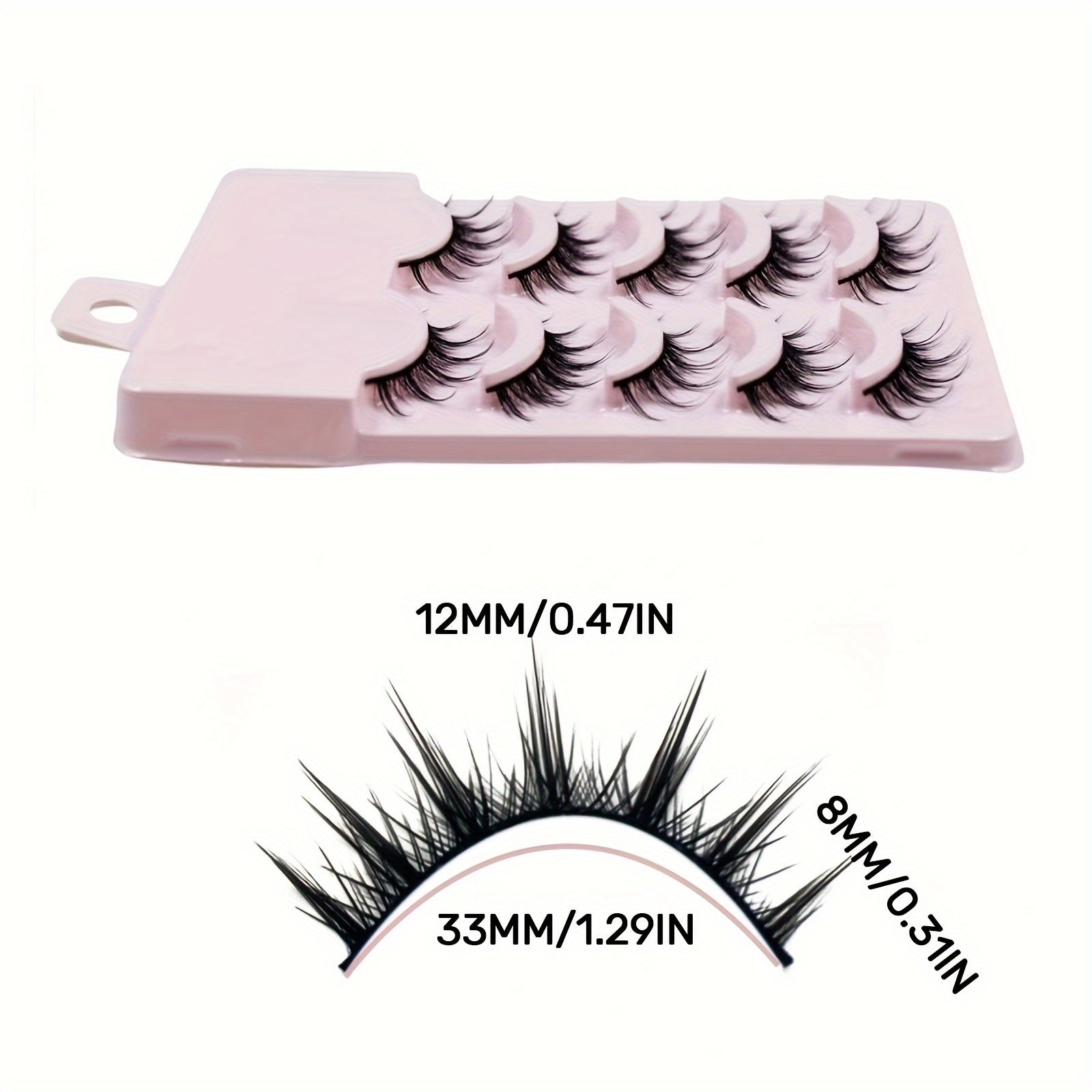 5 Pairs Manga Eyelashes Thick Natural Extensions Cosplay Anime Makeup Tool