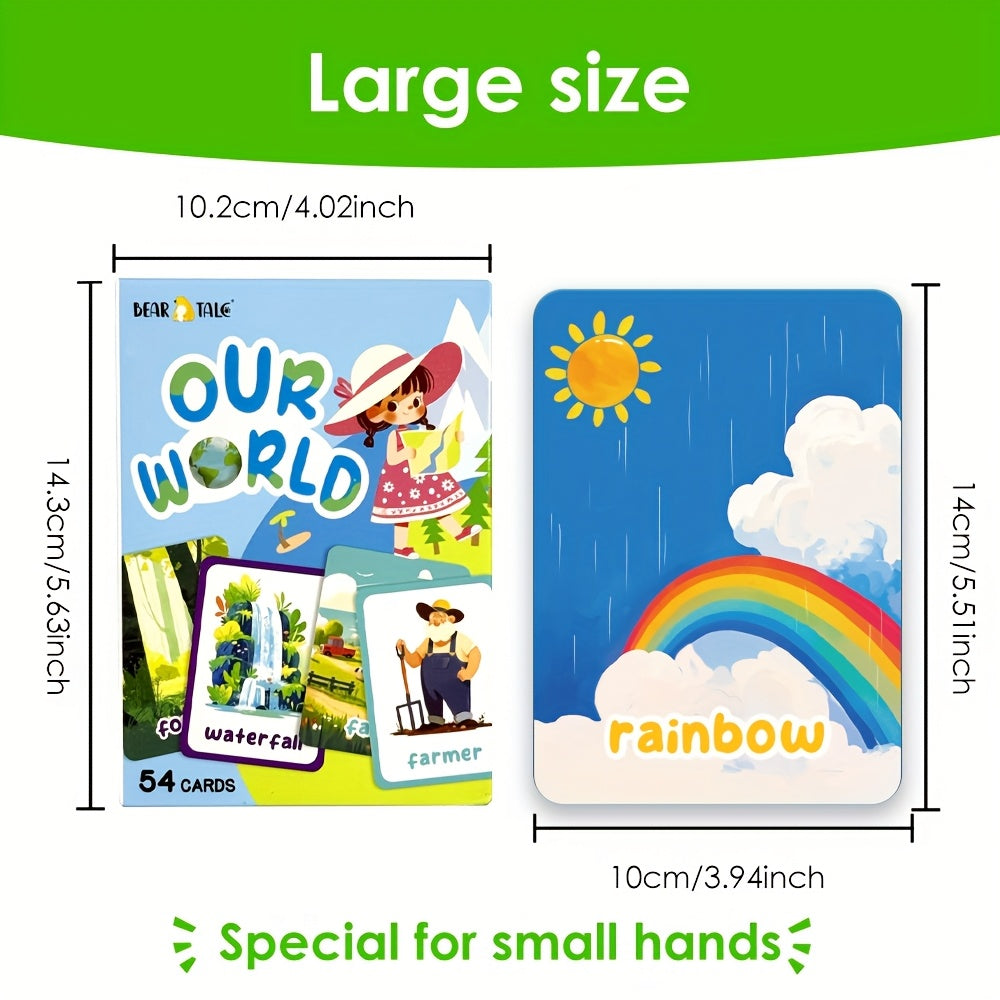 54pc Our World Flashcards - Travel Seasons Weather Nursery Office