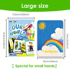 54pc Our World Flashcards - Travel Seasons Weather Nursery Office