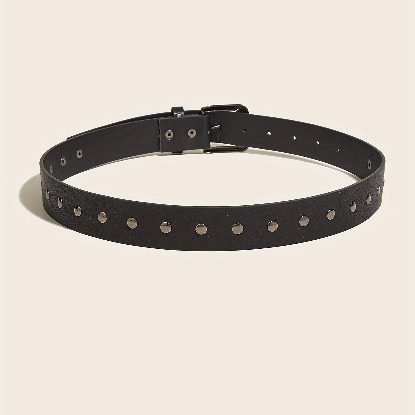 Unisex Pin Buckle Rivet Belt PU Leather Casual Jeans Pants Belt