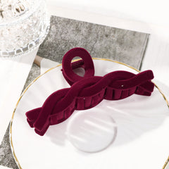 Large Cross Hair Claw Winter Flocking Hairpin Women Clamp Clip