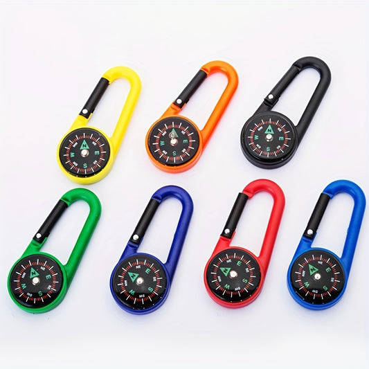 Plastic Carabiner Compass Keychain for Outdoor Camping