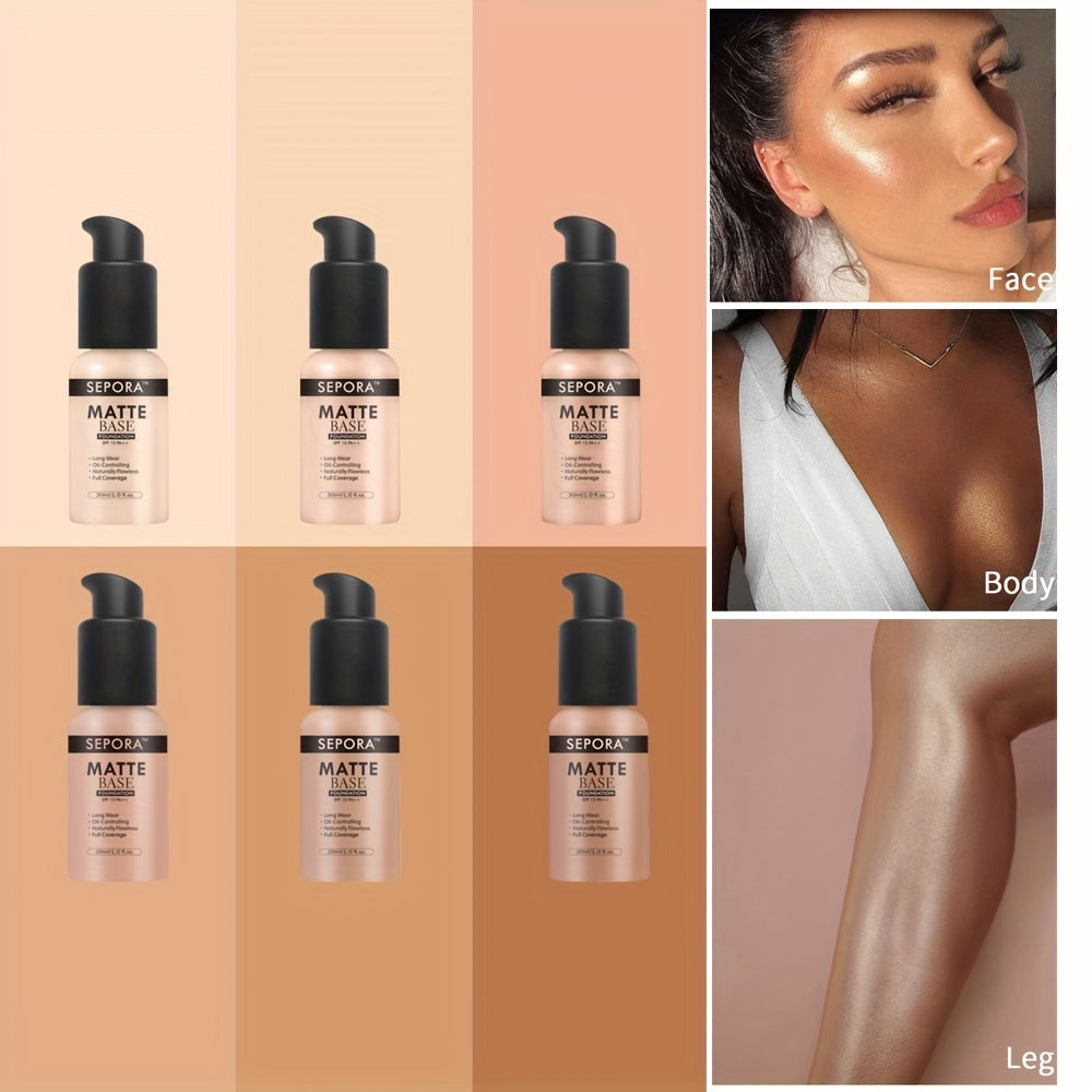 Matte Liquid Foundation Control Foundation Cream Natural Concealer Base Makeup