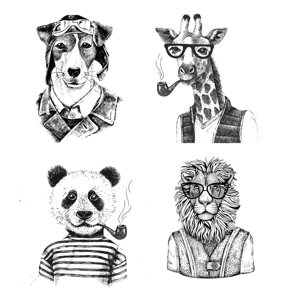 Animal Cat Mouse Rabbit Portrait Clear Stamps Scrapbooking Card Making