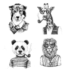 Animal Cat Mouse Rabbit Portrait Clear Stamps Scrapbooking Card Making