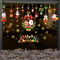 Christmas Window Clings Stickers Merry Christmas Decorations Santa Snowman Bear