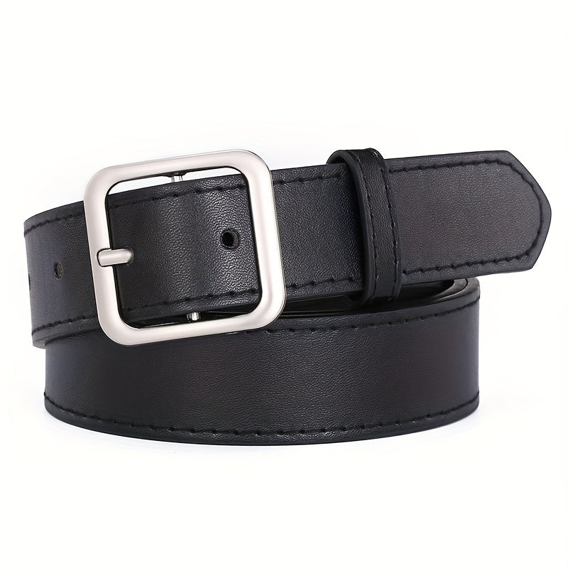 Men's Pin Buckle Belt PU Leather Casual Jeans Pants Waist Strap