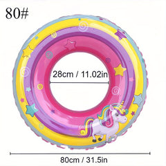 Baby Rainbow Horse Swimming Ring Inflatable Floating Ring