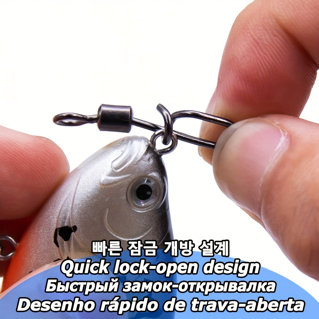 Stainless Steel Snap Fishing Swivels 100Pcs Coastlock Saltwater Hooks